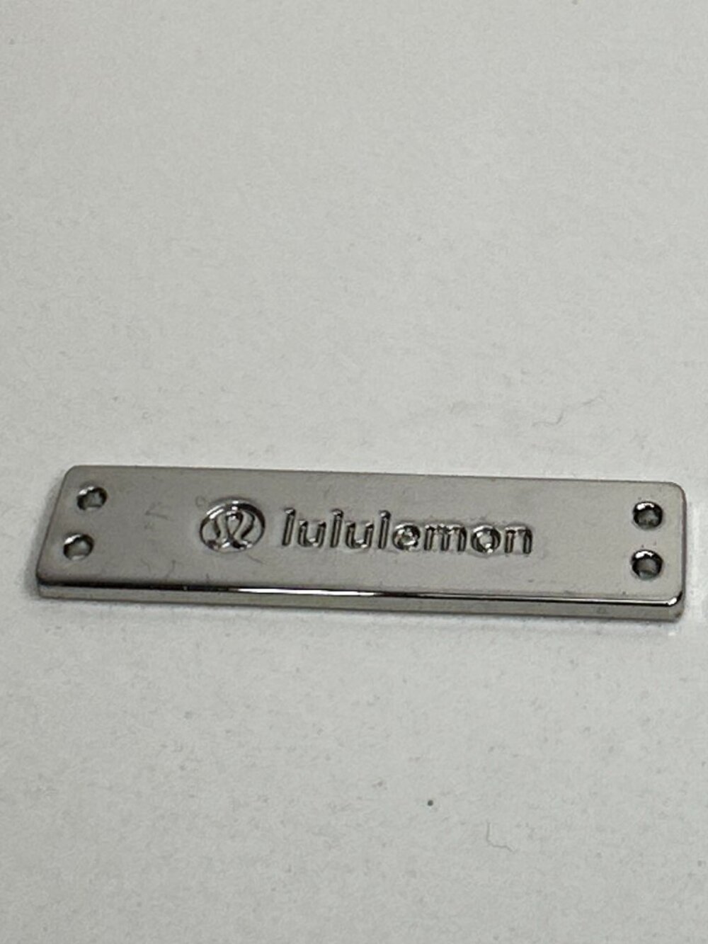 Lululemon Metal Logo Tag Plate Replacement Craft Repair Silver